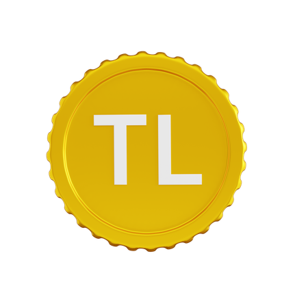 Moeda de lira turca  3D Icon
