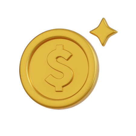 Moeda de ouro  3D Icon