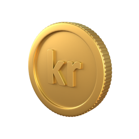 Moeda de ouro coroa  3D Icon