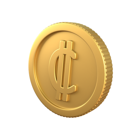 Moeda de ouro do cólon  3D Icon