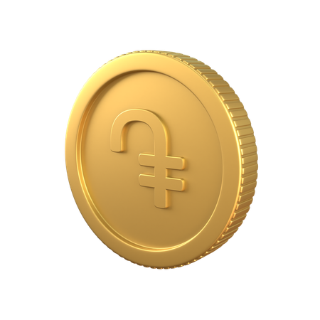 Moeda de ouro dram  3D Icon