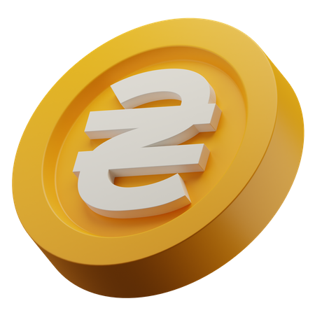 Moeda de ouro hrvynia ucraniana  3D Icon