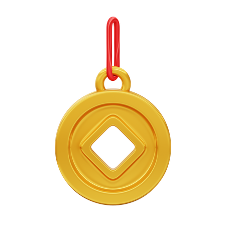 Enfeite de moeda de ouro  3D Icon