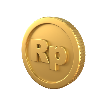 Moeda de ouro rupia  3D Icon
