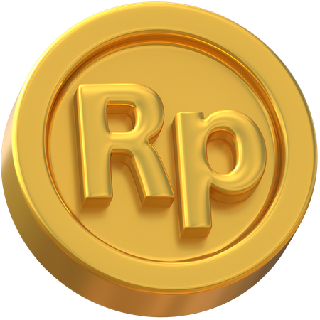 Moeda da rupia indonésia  3D Icon