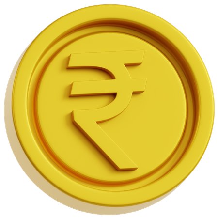 Moeda de uma rupia  3D Icon