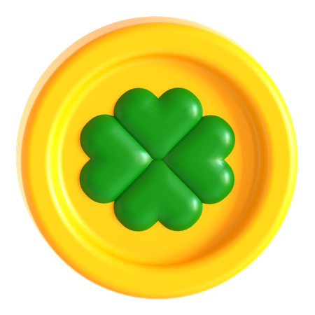 Moeda de trevo  3D Icon