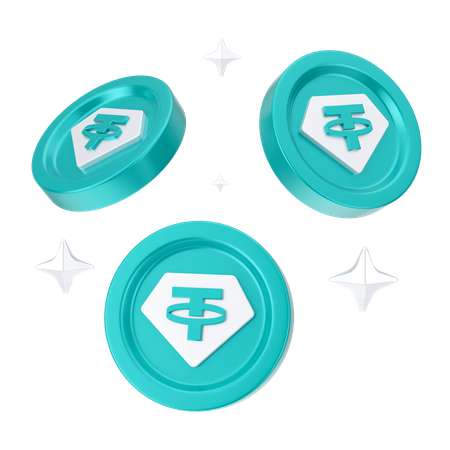 Moeda digital  3D Icon