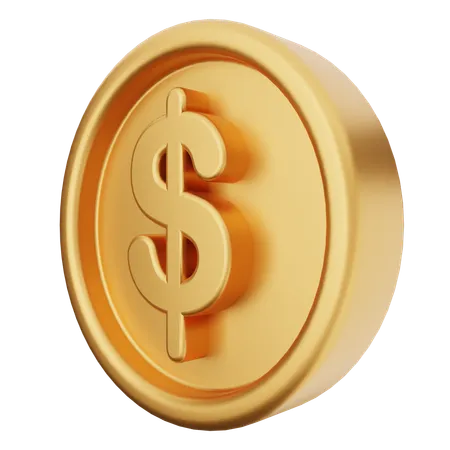 Moeda dinheiro dólar  3D Icon