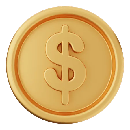 Moeda dinheiro dólar  3D Icon