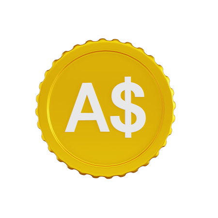 Moeda do dólar australiano  3D Icon