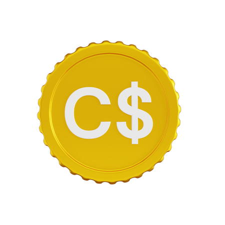 Moeda do dólar canadiano  3D Icon