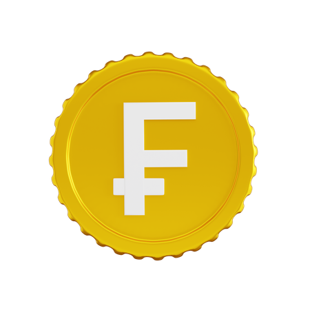 Moeda do franco francês  3D Icon