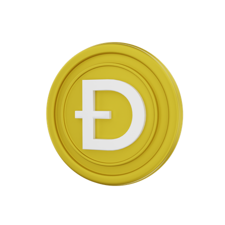 Moeda doge  3D Icon