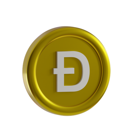 Moeda doge  3D Icon