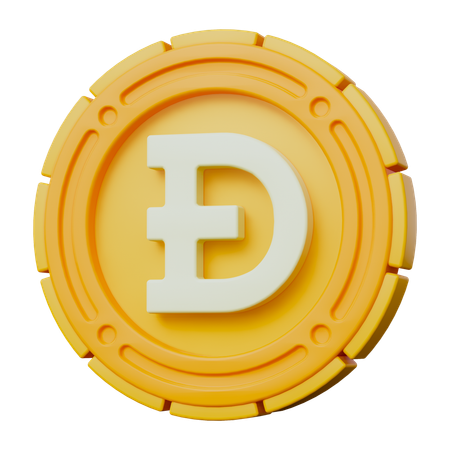 Moeda dogecoin  3D Icon