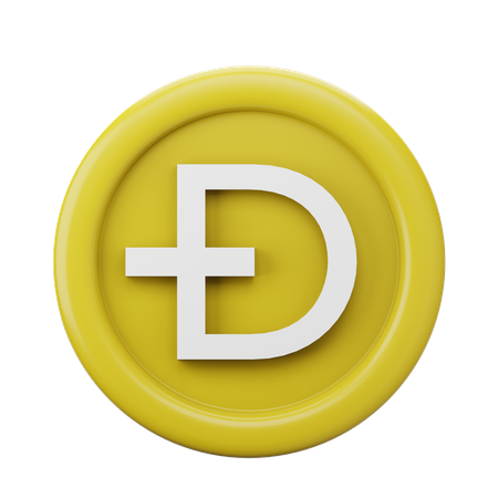 Moeda dogecoin  3D Icon