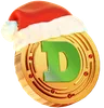 moeda dogecoin de natal