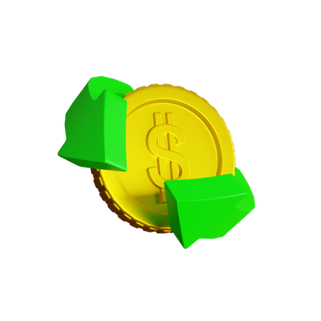 Moeda de dólar  3D Illustration