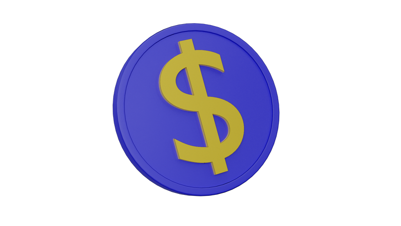 Moeda de dólar  3D Icon