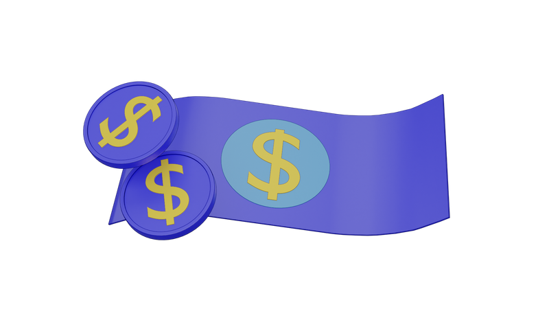 Moeda dólar  3D Icon