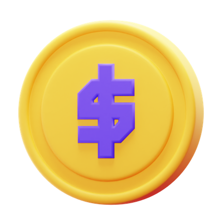Moeda dólar  3D Icon