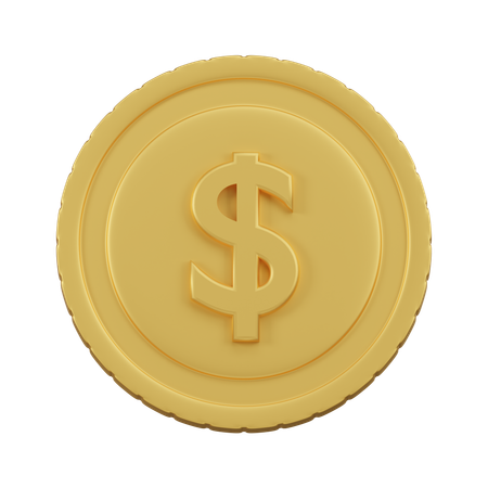 Moeda de dólar de ouro  3D Icon