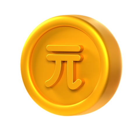 Moeda do dólar de Taiwan  3D Icon