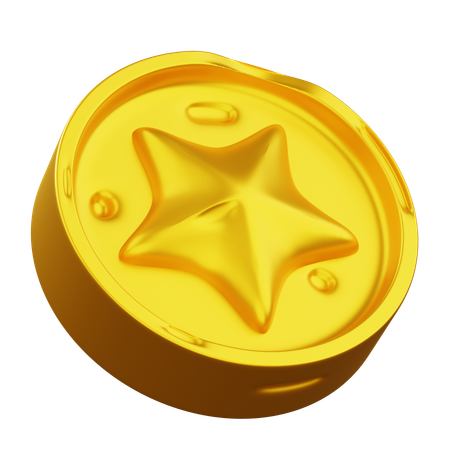 Moeda estrela  3D Icon