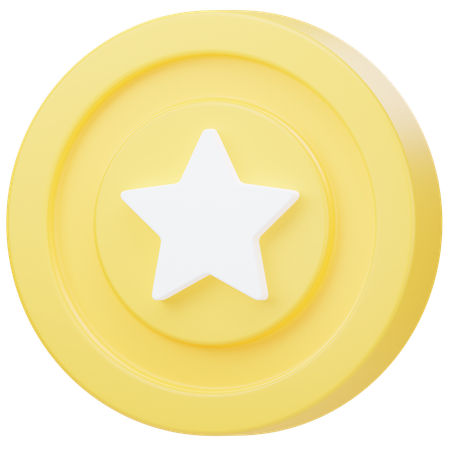 Moeda estrela  3D Icon