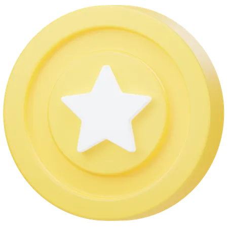 Moeda estrela  3D Icon