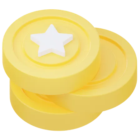 Moeda estrela  3D Icon