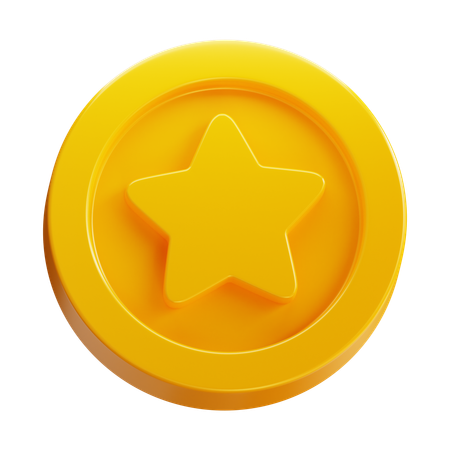 Moeda estrela  3D Icon