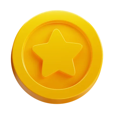 Moeda estrela  3D Icon