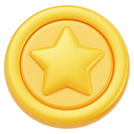 Moeda estrela  3D Icon