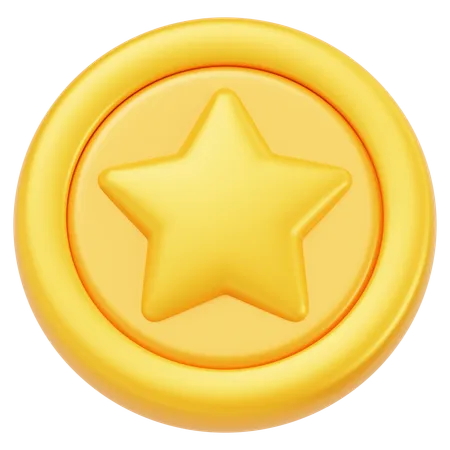 Moeda estrela  3D Icon