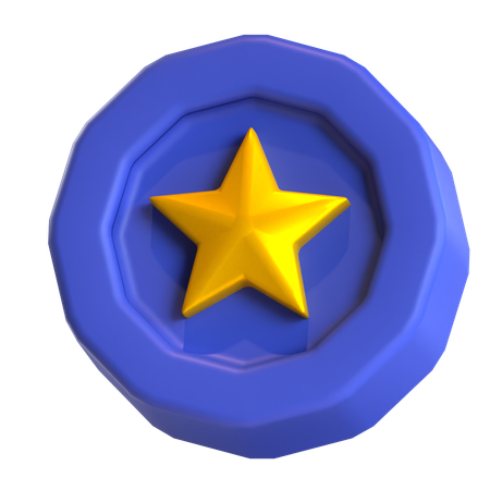 Moeda estrela  3D Icon