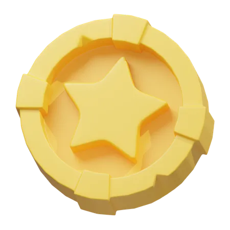 Moeda estrela  3D Icon