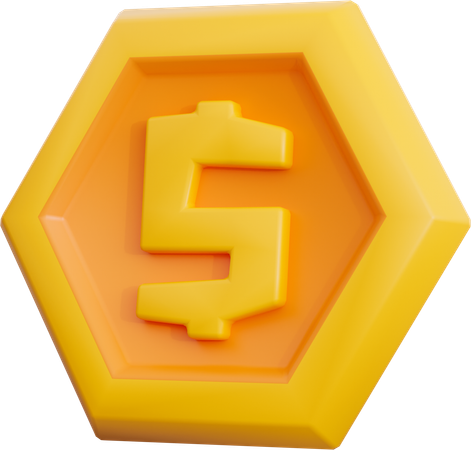 Moeda estrela  3D Icon