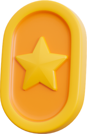 Moeda estrela  3D Icon