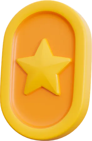 Moeda estrela  3D Icon