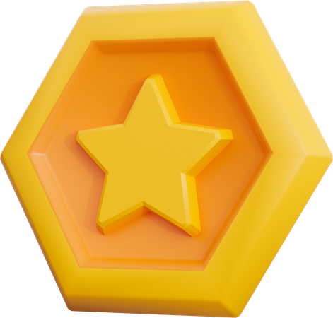 Moeda estrela  3D Icon