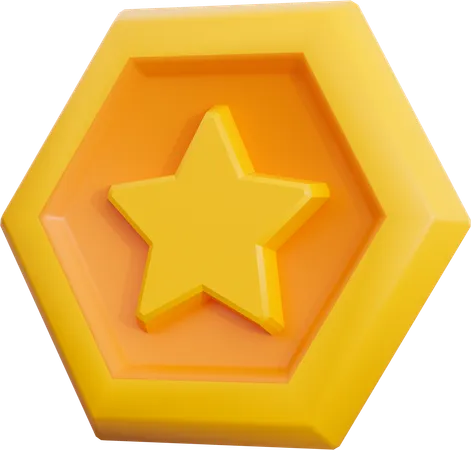 Moeda estrela  3D Icon