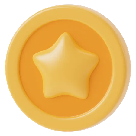 Moeda estrela  3D Icon