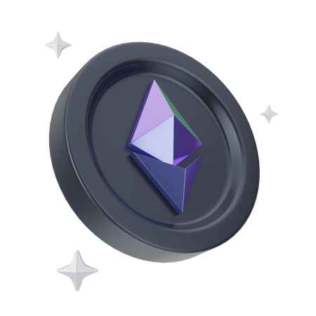 Moeda Ethereum  3D Icon