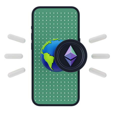 Moeda Ethereum  3D Icon