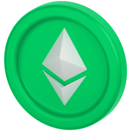 Moeda Ethereum  3D Icon