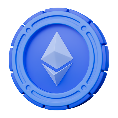 Moeda ethereum  3D Icon