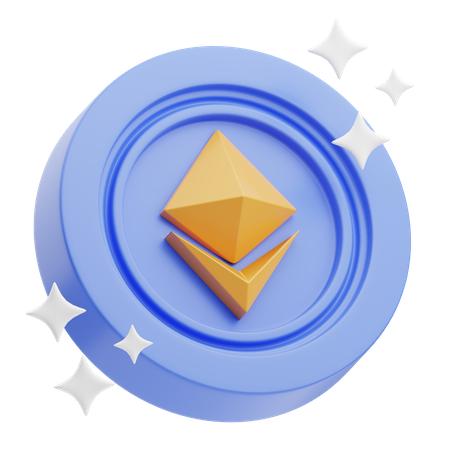 Moeda Ethereum  3D Icon