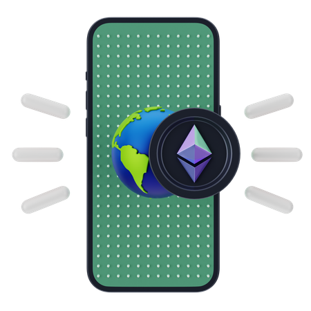 Moeda Ethereum  3D Icon